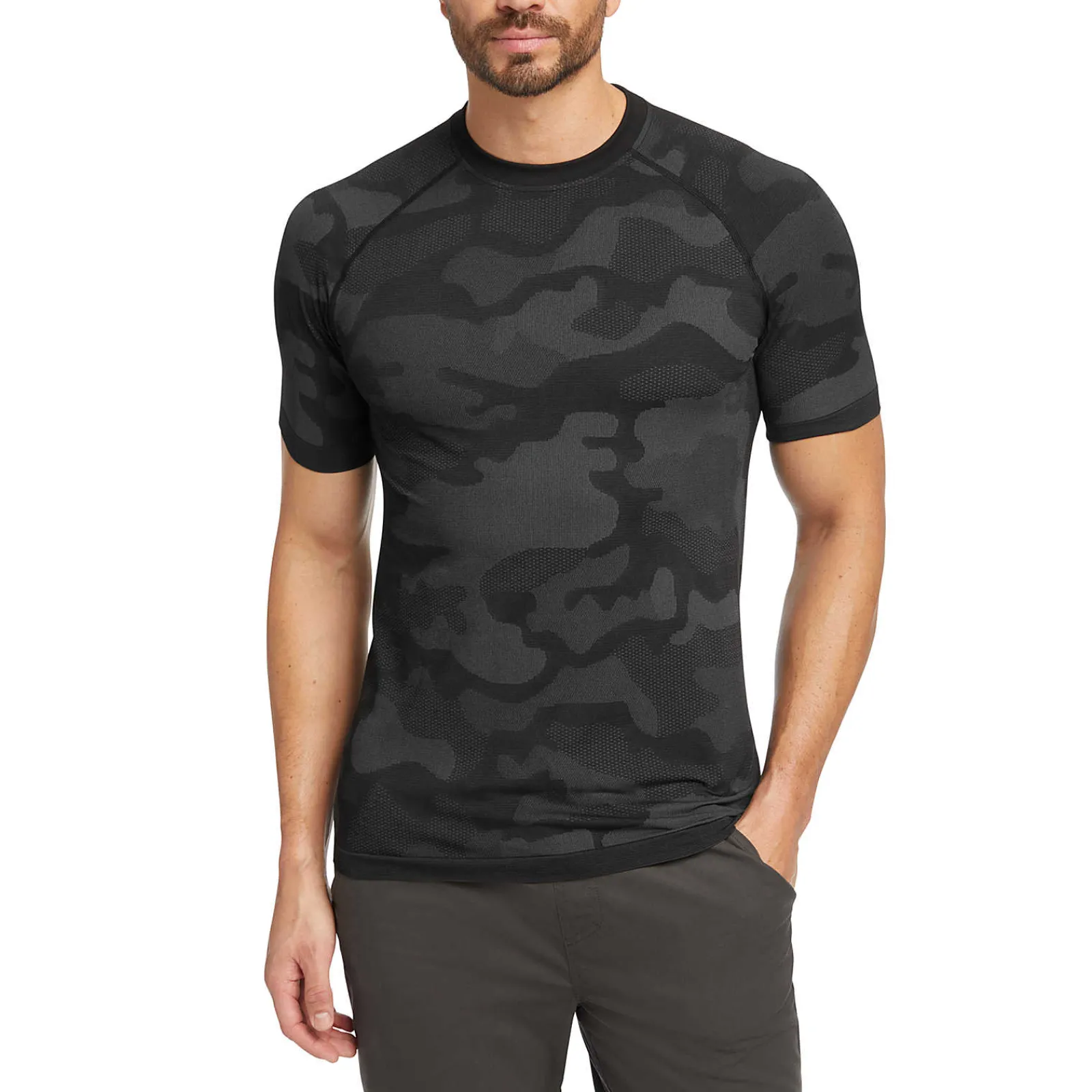 Wolverine Camo Mesh Crew Neck Undershirt Black Cheap