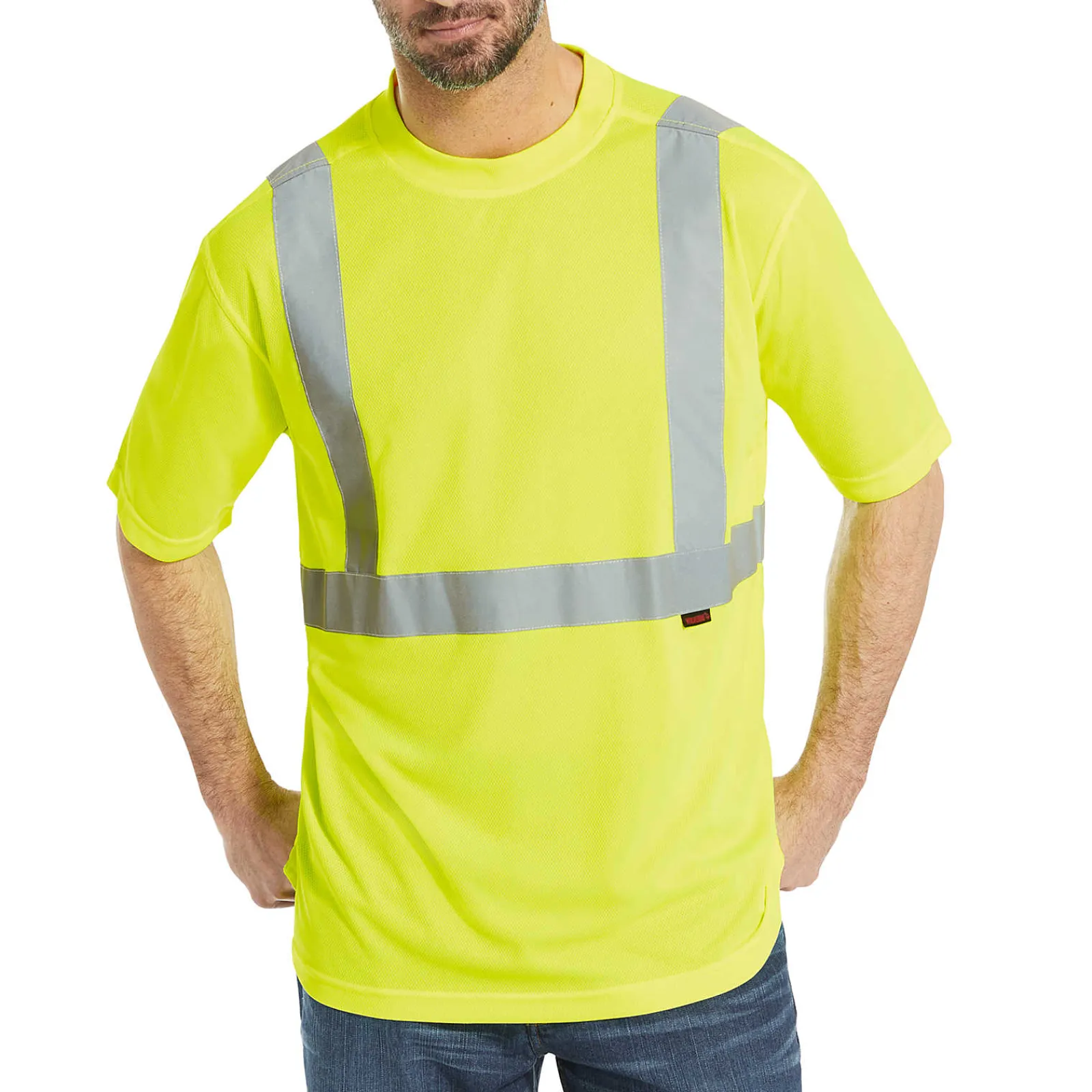 Wolverine Caution Short Sleeve Tee - Packaged Hi Vis Green Sale