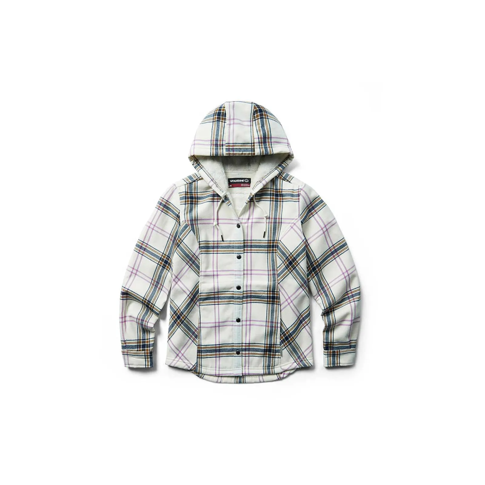 Wolverine Cheyenne Bonded Sherpa Shirt Jac Cream Plaid Discount