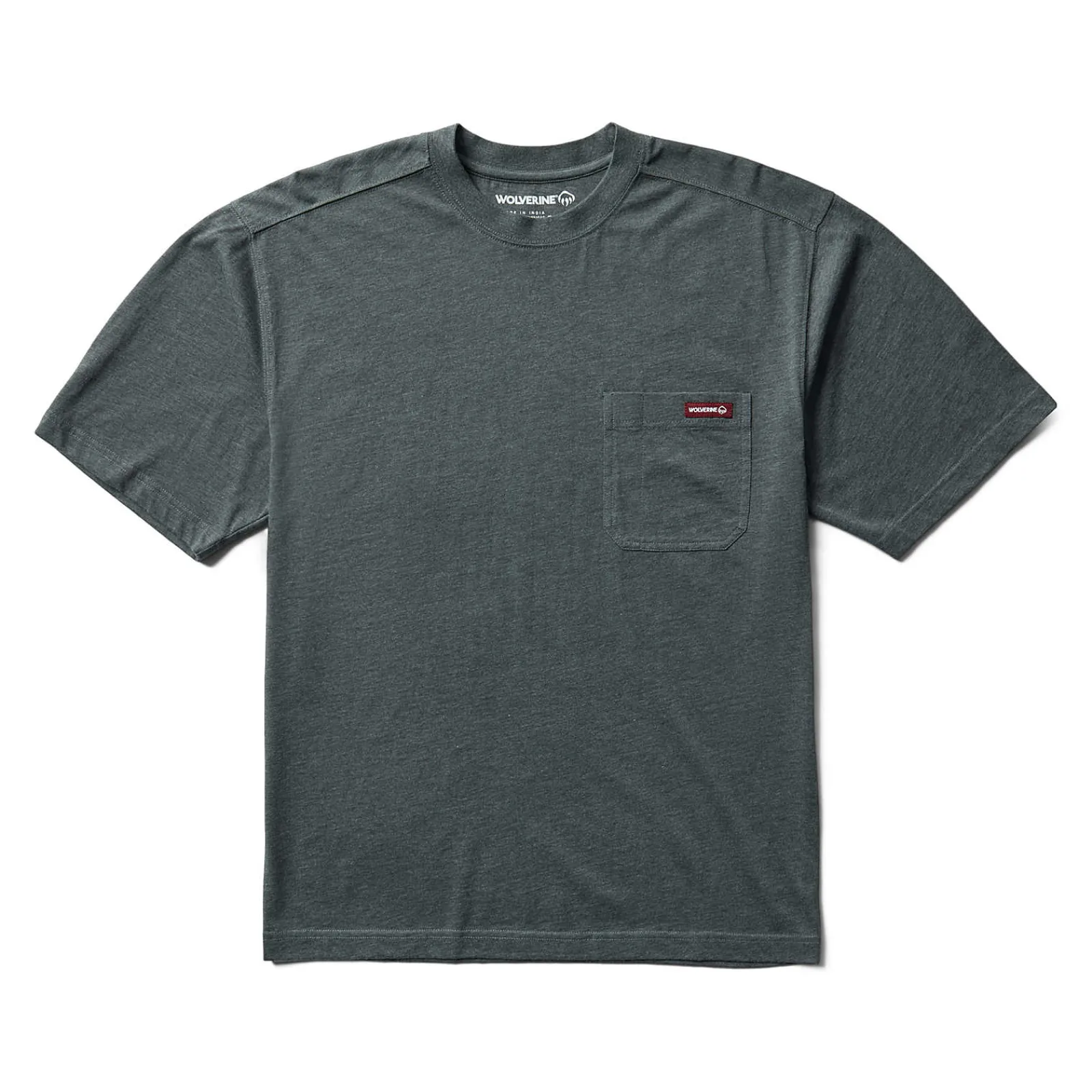 Wolverine Classic Short Sleeve Pocket Tee Charcoal Heather New