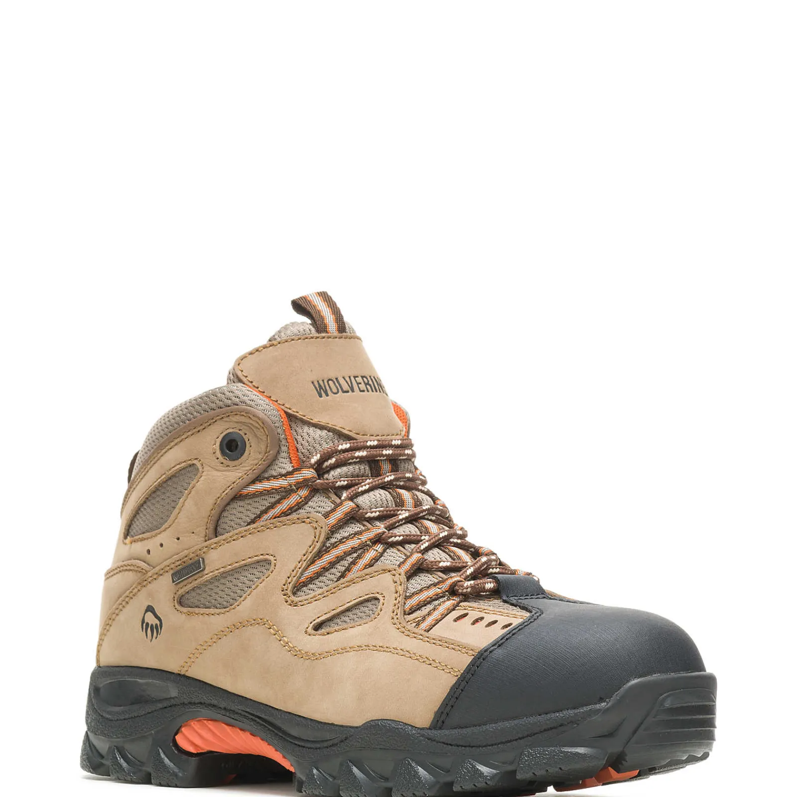 Wolverine Durant Waterproof Steel-Toe Work Boot Light Brown/Orange Shop