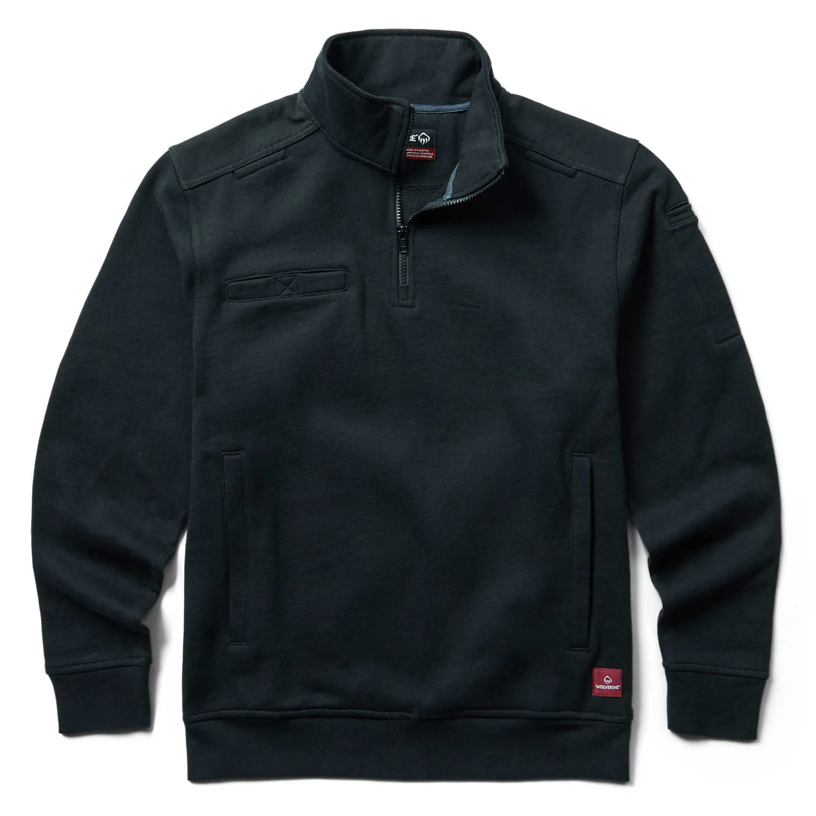 Wolverine Job Shirt Quarter Zip Black Fashion