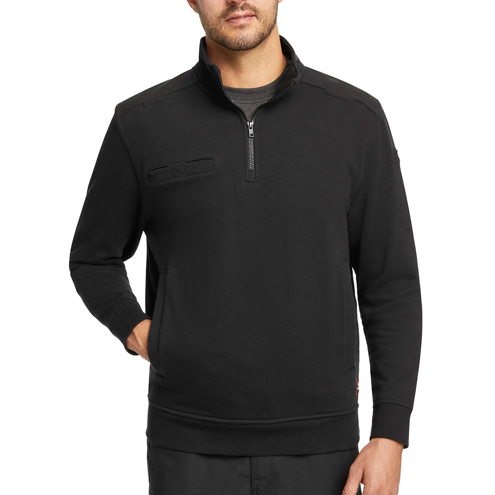 Wolverine Job Shirt Quarter Zip Black Fashion