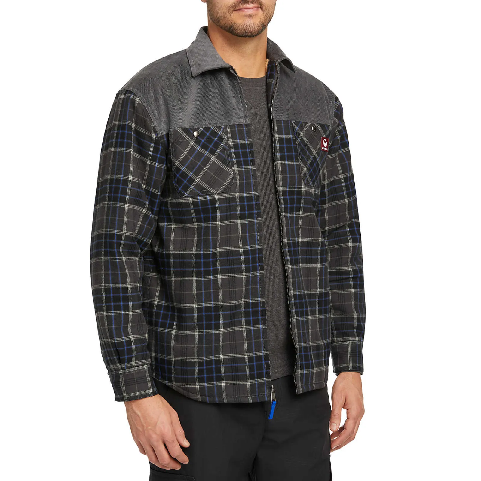 Wolverine Marshall II Sherpa Lined Zip Shirt-Jac Granite Plaid Online