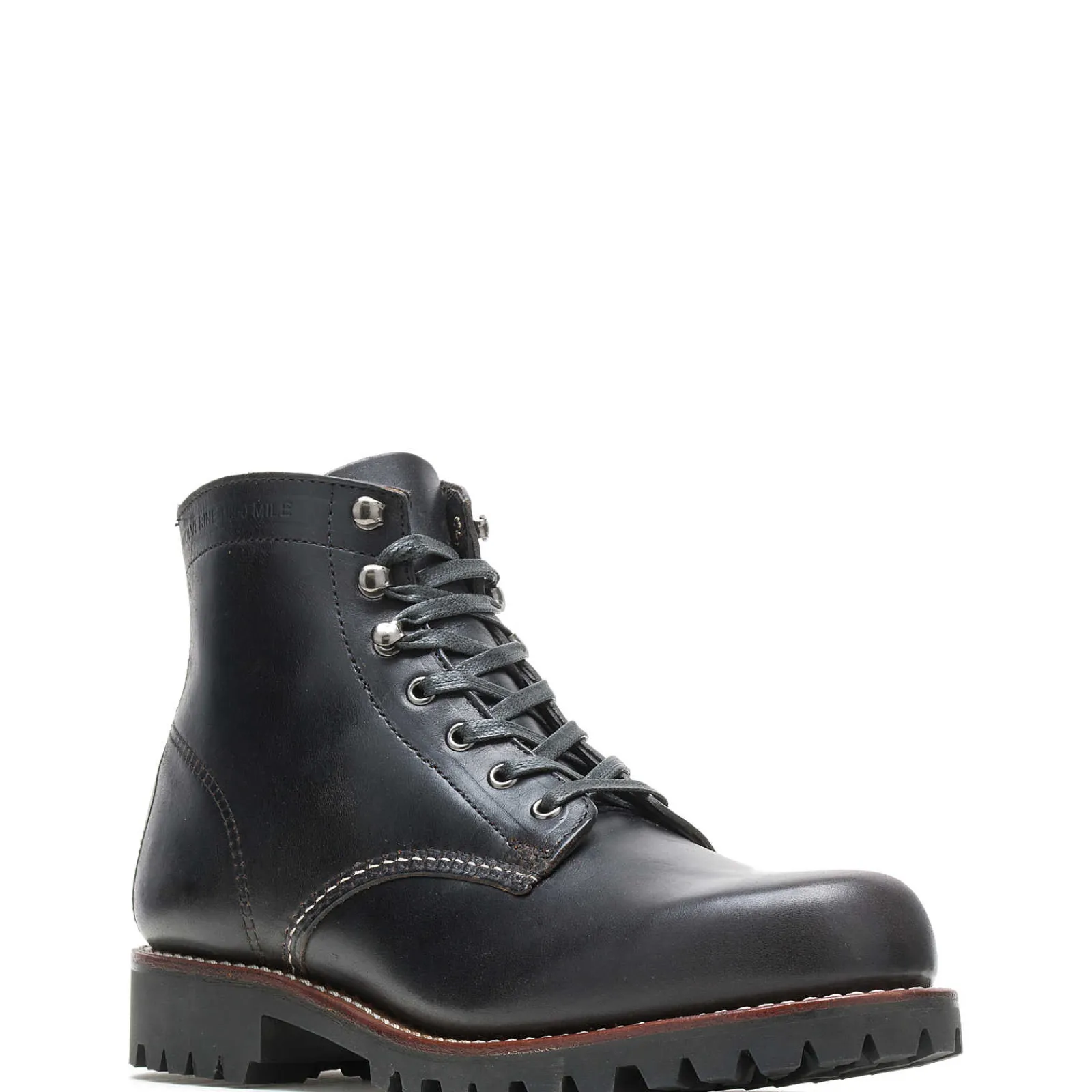 Wolverine 1000 Mile Plain-Toe Rugged Boot Black Fashion