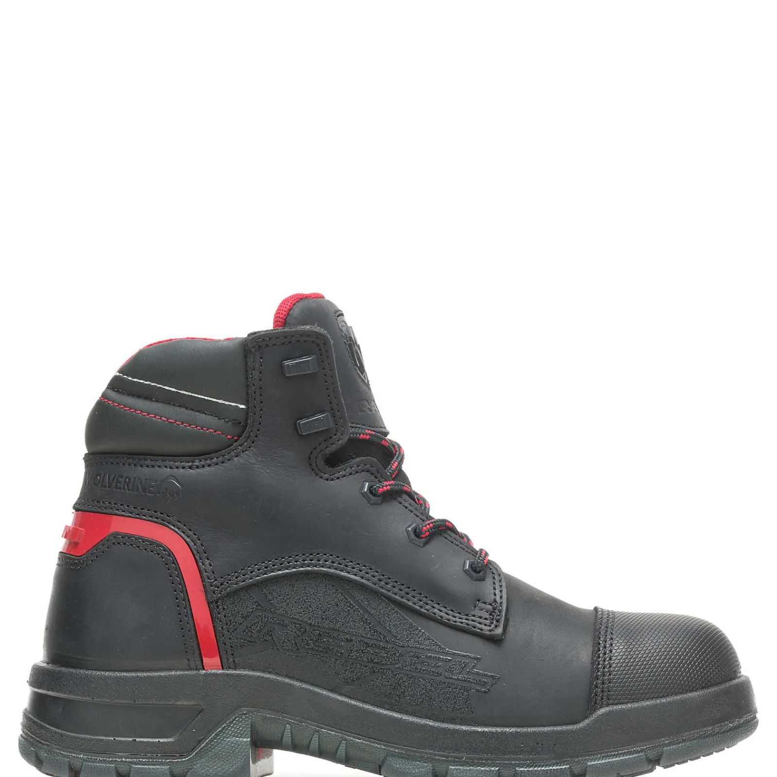 Wolverine Ram Trucks Collection - Rebel Safety Toe Work Boot Black/Red Online