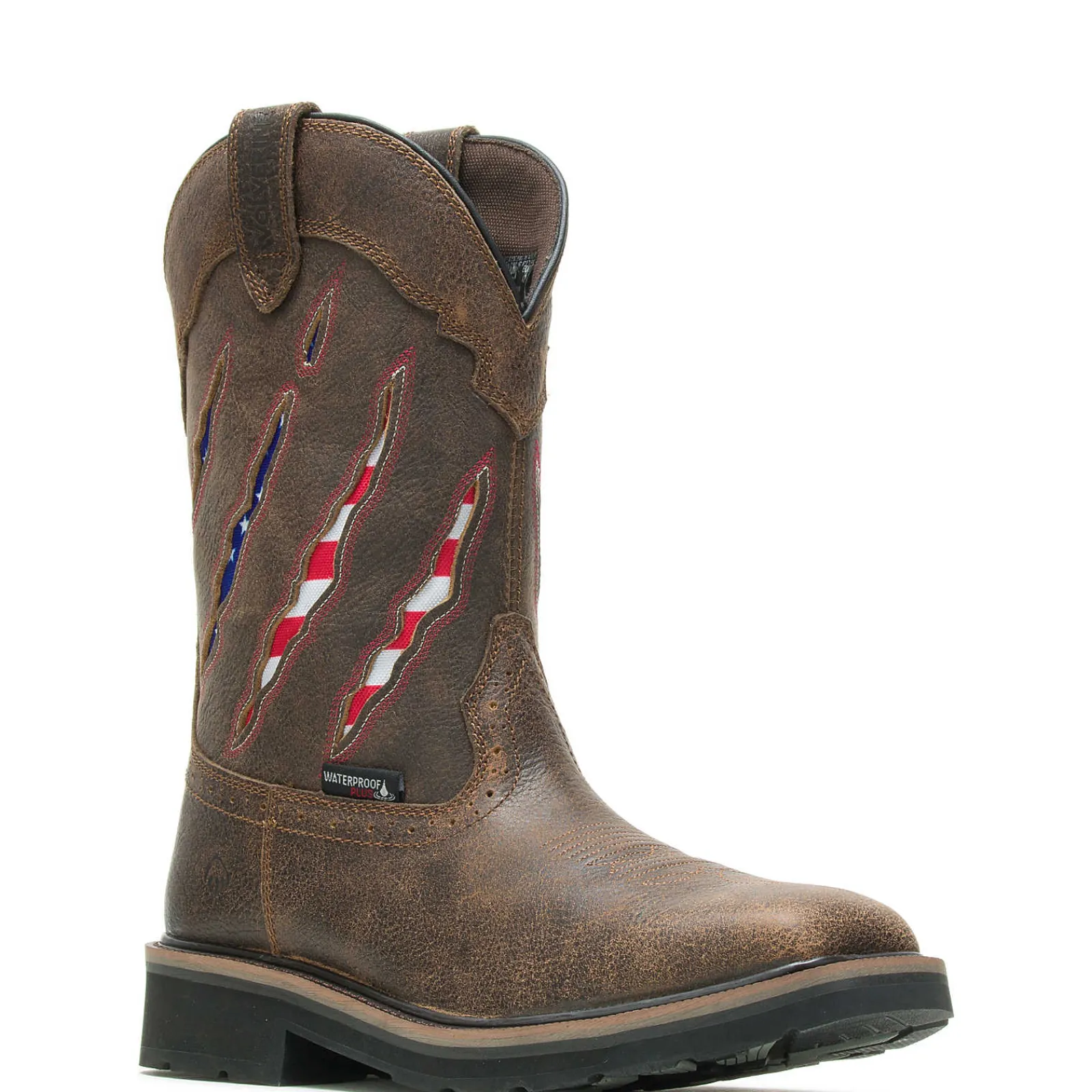 Wolverine Rancher Claw Steel Toe Wellington Brown/Flag Fashion