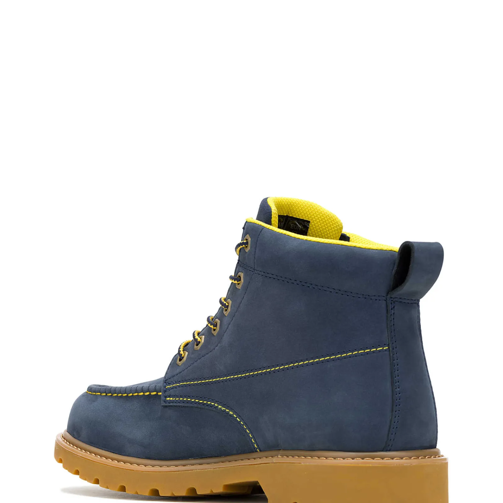 Wolverine X Valiant University Of Michigan Floorhand Moc Toe Work Boot Navy Sale